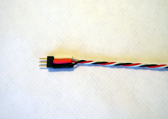 AR6400 motor - 3 pin male/male w/6" of 32 gauge wire
