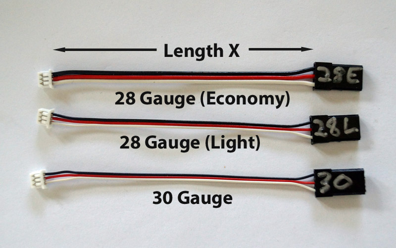 Mini-Futaba Male to Standard Male servo cable - Click Image to Close